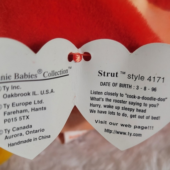 Ty Beanie Baby Plush Strut - Picture 3 of 7